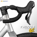  XE ĐẠP ROAD GRAVEL TWITTER G2 MAX GHI ĐÔNG CÁ MẬP, CỐI NỔ ĐÙM BẠC ĐẠN 