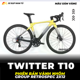  XE ĐẠP ĐUA TWITTER T10 [2026] CARBON, GROUP RETROSPEC 2X12, VÀNH NHÔM 