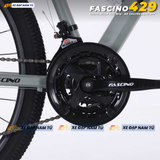  XE ĐẠP ĐỊA HÌNH FASCINO 429 KHUNG NHÔM SIÊU NHẸ, BỘ CHUYỂN ĐỘNG 3X7, PHUỘC NHÚN GIẢM XÓC 
