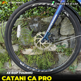  XE ĐẠP TOURING CATANI CA PRO BÁNH 700C KÈM DÈ VÀ BAGA SAU 