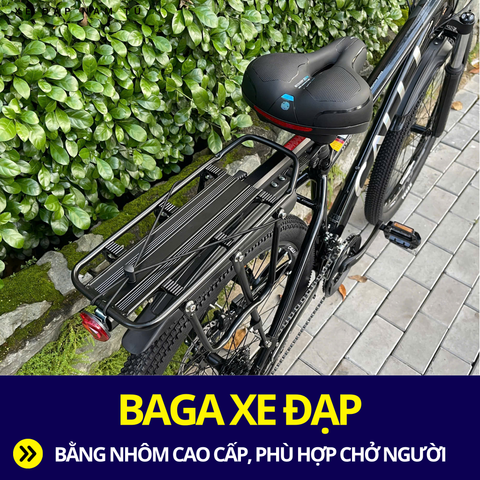  BAGA XE ĐẠP NHÔM CAO CẤP, CHỞ ĐƯỢC NGƯỜI, DỄ DÀNG LẮP ĐẶT 