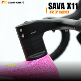  XE ĐẠP ĐUA SAVA X11 KHUNG CARBON (UCI), GROUP SHIMANO 105 NHẬT BẢN, ĐÙM BẠC ĐẠN CERAMIC 