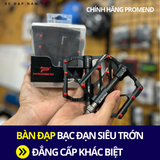  BÀN ĐẠP PROMEND BẠC ĐẠN SÊU TRỚN, TRỤC CARBON, SIÊU NHẸ 