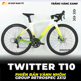 XE ĐẠP ĐUA TWITTER T10 [2026] CARBON, GROUP RETROSPEC 2X12, VÀNH NHÔM 