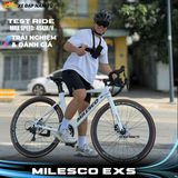  XE ĐẠP ĐUA MILESCO EXS GEN 4, KHUNG NHÔM, TAY ĐỀ LẮC, CỐI NỔ LỚN 
