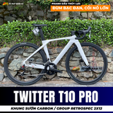  XE ĐẠP ĐUA TWITTER T10 [2026] KHUNG CARBON, GROUP RETROSPEC 2X12, VÀNH NHÔM 