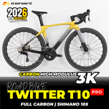  XE ĐẠP ĐUA TWITTER T10 PRO [2026] FULL CARBON, 2 MÓN SHIMANO 105 CAO CẤP 