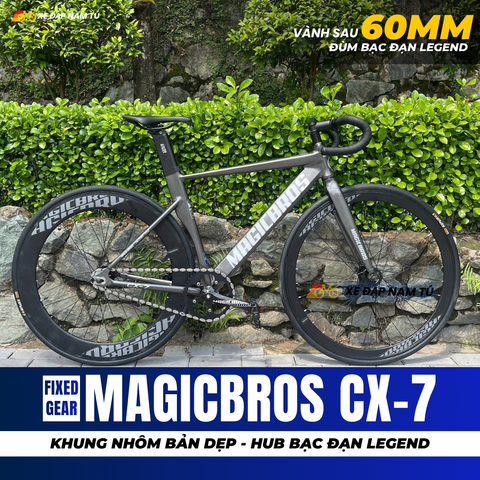  XE ĐẠP FIXED GEAR MAGICBROS CX7 KHUNG NHÔM BẢN DẸP 