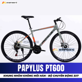  XE ĐẠP TOURING PAPYLUS PT600 KHUNG NHÔM SIÊU NHẸ, BỘ CHUYỂN ĐỘNG 3X7 