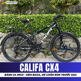  XE ĐẠPTRẺ EM CALIFA CX4 BÁNH 24 INCH, KÈM BAGA, DÈ CHẮN BÙN TRƯỚC SAU 