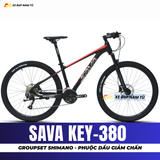  XE ĐẠP ĐỊA HÌNH SAVA KEY380 GROUPSET SHIMANO, KHUNG NHÔM, PHUỘC DẦU 