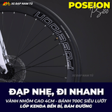  XE ĐẠP TOURING POSEIDON PS250, KHUNG NHÔM, CÀNG NHÔM, CỐI NỔ, PHANH DẦU, GROUP SHIMANO ALTUS 