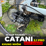  XE ĐẠP TOURING CATANI 2.1PRO, KHUNG NHÔM, BỘ CHUYỂN ĐỘNG SHIMANO 21 CẤP 