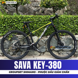  XE ĐẠP ĐỊA HÌNH SAVA KEY380 GROUPSET SHIMANO, KHUNG NHÔM, PHUỘC DẦU 