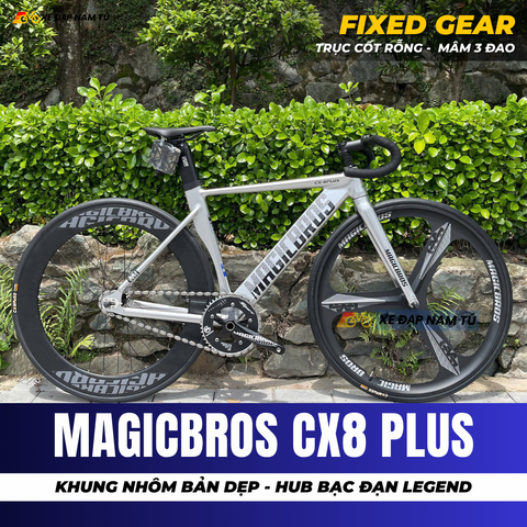  Xe đạp Fixgear MagicBros CX8 Plus - Mâm 3 đao trước 
