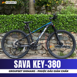  XE ĐẠP ĐỊA HÌNH SAVA KEY380 GROUPSET SHIMANO, KHUNG NHÔM, PHUỘC DẦU 