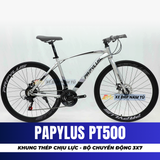  XE ĐẠP TOURING PAPYLUS PT500 KHUNG THÉP CƯỜNG LỰC, BỘ CHUYỂN ĐỘNG 3X7 