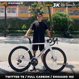  XE ĐẠP ĐUA TWITTER T8 PRO [2026] FULL CARBON, 3 MÓN SHIMANO 105 CAO CẤP 