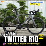  XE ĐẠP ĐUA TWITTER R10 PRO [2026] 6 MÓN CARBON, TAY LÁI CARBON 3K, PHANH DẦU THỦY LỰC 