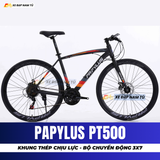  XE ĐẠP TOURING PAPYLUS PT500 KHUNG THÉP CƯỜNG LỰC, BỘ CHUYỂN ĐỘNG 3X7 