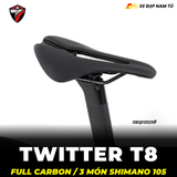  XE ĐẠP ĐUA TWITTER T8 PRO [2026] FULL CARBON, 3 MÓN SHIMANO 105 CAO CẤP 