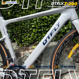  XE ĐẠP ĐUA DTFLY T-200 GHI ĐÔNG CÁ MẬP, GROUPSET SHIMANO, CỐI NỔ LỚN 