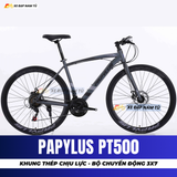  XE ĐẠP TOURING PAPYLUS PT500 KHUNG THÉP CƯỜNG LỰC, BỘ CHUYỂN ĐỘNG 3X7 