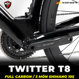  XE ĐẠP ĐUA TWITTER T8 PRO [2026] FULL CARBON, 3 MÓN SHIMANO 105 CAO CẤP 
