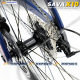  XE ĐẠP ĐUA SAVA X10 FULL CARBON, GROUPSET SHIMANO 105 R7120 