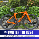  XE ĐẠP TOURING TWITTER T10 RS24 [2026] THIẾT KẾ CỔ GẬP, TAY LÁI THẲNG, GROUP RETROSPEC 2X13, PHANH DẦU THỦY LỰC 