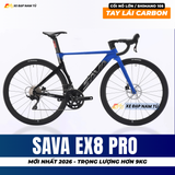 Xe Đạp Đua SAVA EX8 PRO 2026 - Khung Nhôm Cao Cấp hơn 9kg, Shimano 105 R7100, Phanh Dầu Thủy Lực 