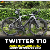  XE ĐẠP ĐUA TWITTER T10 [2026] CARBON, GROUP RETROSPEC 2X12, VÀNH NHÔM 