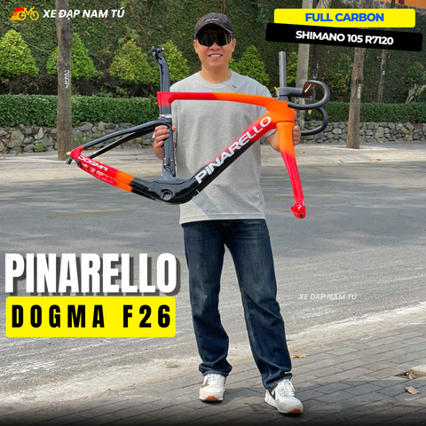  XE ĐẠP ĐUA PINARELLO DOGMA F26 - GROUP SHIMANO 105 JAPAN, VÀNH CARBON PRINCETON 