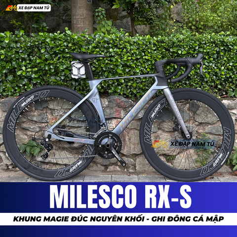  XE ĐẠP ĐUA MILESCO RX-S GHI ĐÔNG CÁ MẬP, TRỤC CỐT RỖNG, TAY ĐỀ LẮC 
