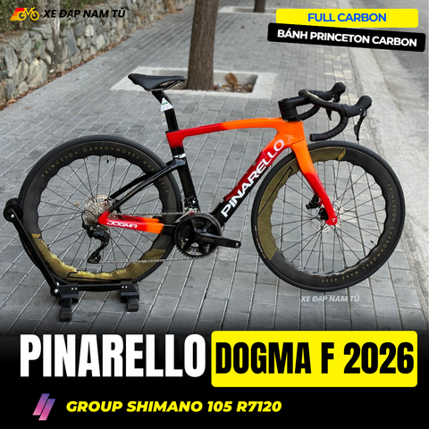 XE ĐẠP ĐUA PINARELLO DOGMA F26 [LẮP RÁP] GROUP SHIMANO 105 JAPAN, VÀNH CARBON PRINCETON 