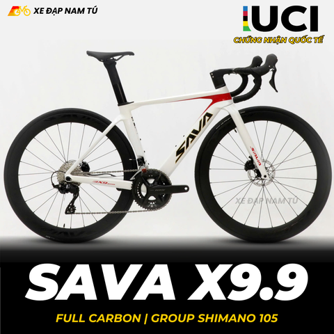  XE ĐẠP ĐUA SAVA X9.9 - FULL CARBON, SHIMANO 105 R7120 JAPAN 
