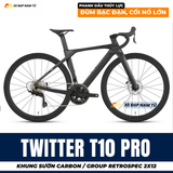  XE ĐẠP ĐUA TWITTER T10 [2026] KHUNG CARBON, GROUP RETROSPEC 2X12, VÀNH NHÔM 