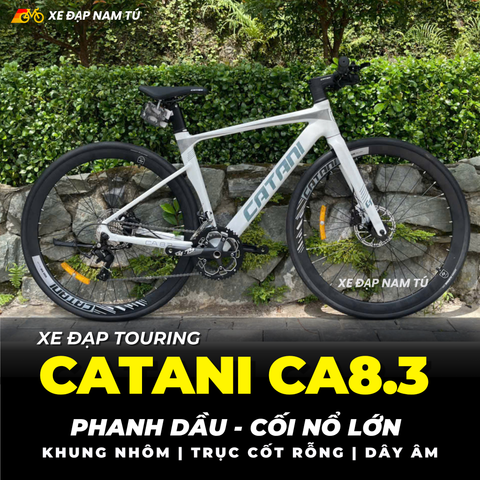  XE ĐẠP TOURING CATANI CA 8.3, CỐI NỔ ARC, PHANH DẦU THỦY LỰC SHIMANO MT200 