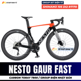  Xe Đạp Đua Nesto Gaur Fast – Full Carbon, Group Điện Shimano 105 R7170 Nhật Bản 