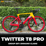  XE ĐẠP ROAD TWITTER T8 PRO - GROUP SHIMANO CLARIS 