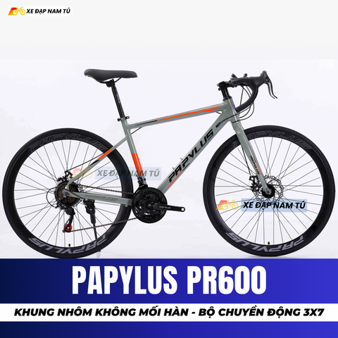  XE ĐẠP ĐUA PAPYLUS PR600 KHUNG NHÔM SIÊU NHẸ, BỘ CHUYỂN ĐỘNG 3X7 