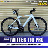  XE ĐẠP TOURING TWITTER T10 RS24 [2026] THIẾT KẾ CỔ GẬP, TAY LÁI THẲNG, GROUP RETROSPEC 2X12, PHANH DẦU THỦY LỰC 