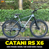  XE ĐẠP MTB CATANI RS X6 CÓ BAGA SAU VÀ PHUỘC NHÚN 