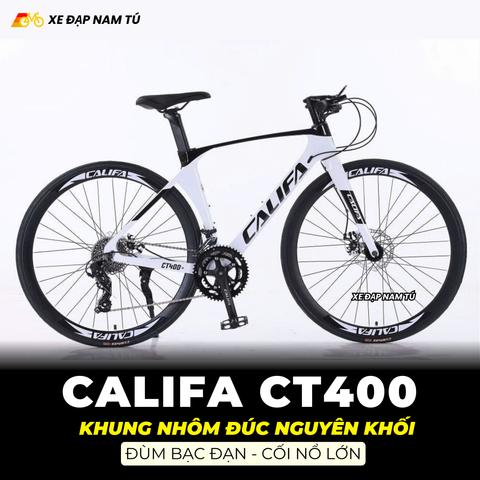  XE ĐẠP TOURING CALIFA CT400 – KHUNG NHÔM ĐÚC NGUYÊN KHỐI, CỐI NỔ LỚN, ĐÙM BẠC ĐẠN 