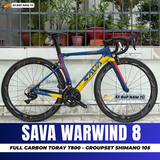  XE ĐẠP ĐUA SAVA WARWIND8 FULL CARBON, GROUPSET SHIMANO 105 R7000, PHANH C 