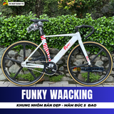  XE ĐẠP FIXEDGEAR FUNKY WAACKING, KHUNG NHÔM , MÂM 5 ĐAO XÉ GIÓ , TRỤC RỖNG 