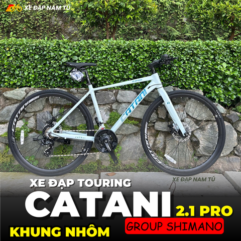  XE ĐẠP TOURING CATANI 2.1PRO, KHUNG NHÔM, BỘ CHUYỂN ĐỘNG SHIMANO 21 CẤP 