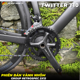  XE ĐẠP ĐUA TWITTER T10 [2026] CARBON, GROUP RETROSPEC 2X12, VÀNH NHÔM 