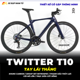 XE ĐẠP TOURING TWITTER T10 PRO [2026] TAY LÁI THẲNG, GROUP RETROSPEC 2X12, PHANH DẦU THỦY LỰC 