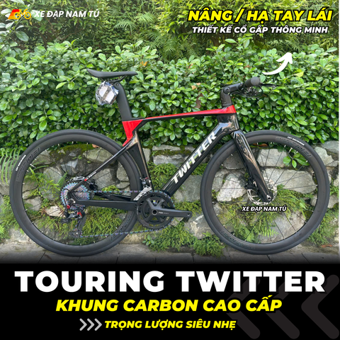  XE ĐẠP TOURING TWITTER R5, R10, R12 [2025] THIẾT KẾ NÂNG HẠ TAY LÁI THÔNG MINH 